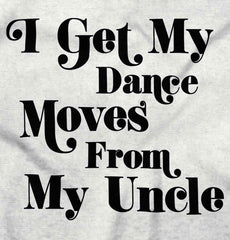 Dance Moves From Uncle Infant Baby Bib-Direct To Garment Print-Brisco Baby