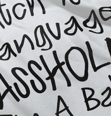 Watch The Language Baby Ruffled Trim Romper-Direct To Garment Print-Brisco Baby