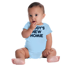 Daddy's New Homie Romper Bodysuit-Direct To Garment Print-Brisco Baby