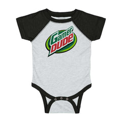 Gamer Dude Video Gaming Geek Raglan Romper Bodysuit-Direct To Garment Print-Brisco Baby