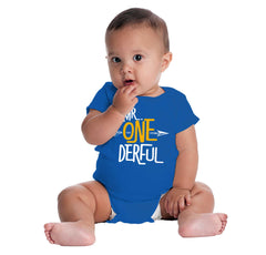 Mr. Onederful Romper Bodysuit-Direct To Garment Print-Brisco Baby