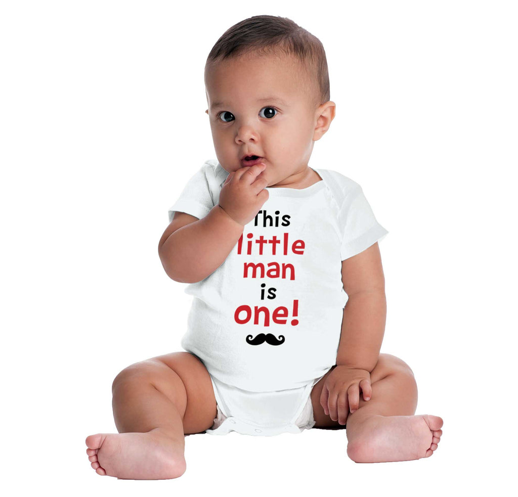 This Little Man One Romper Bodysuit-Direct To Garment Print-Brisco Baby