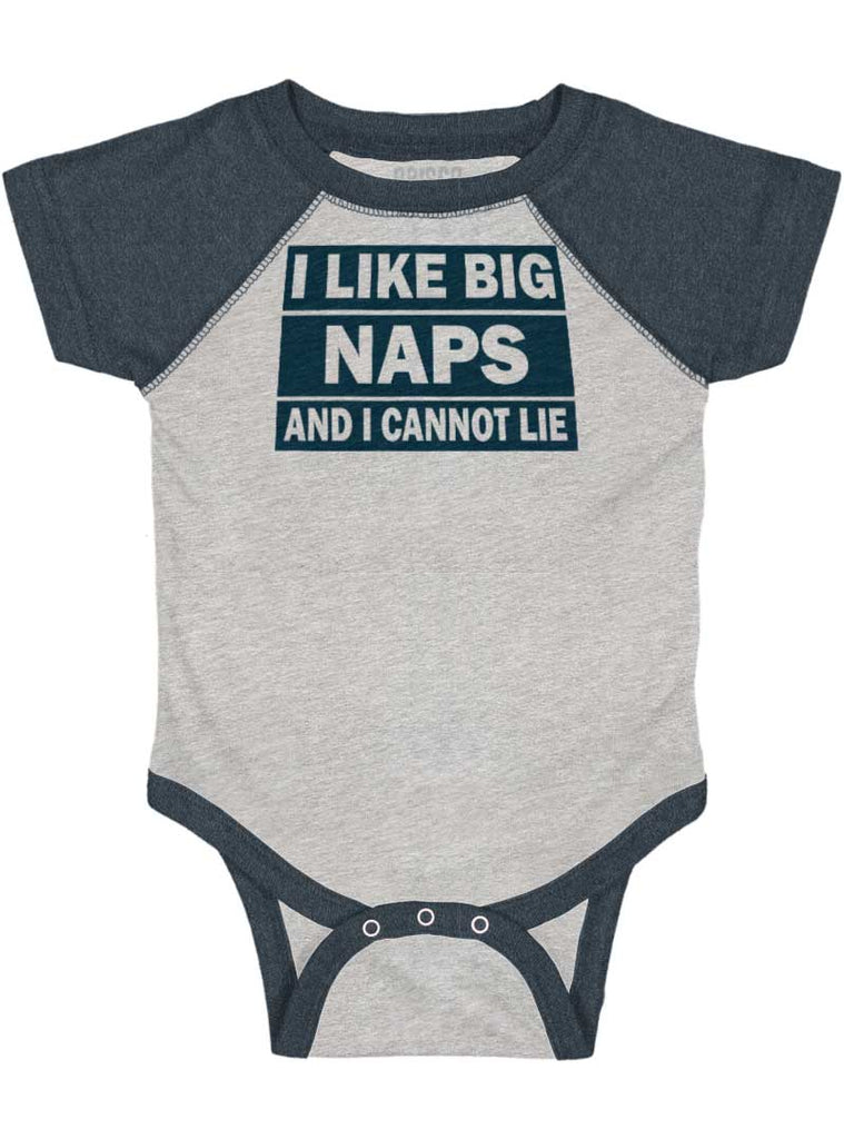 Big Naps Raglan Romper Bodysuit-Direct To Garment Print-Brisco Baby