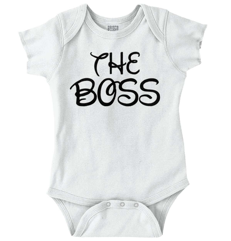 The Boss Romper Bodysuit-Direct To Garment Print-Brisco Baby