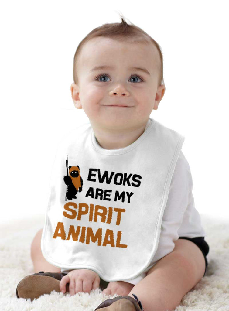 Ewoks Spirit Animal Infant Baby Bib-Direct To Garment Print-Brisco Baby