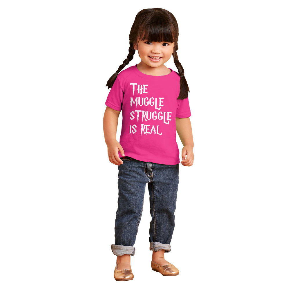 Muggle Struggle Is Real Infant Toddler T Shirt-Direct To Garment Print-Brisco Baby