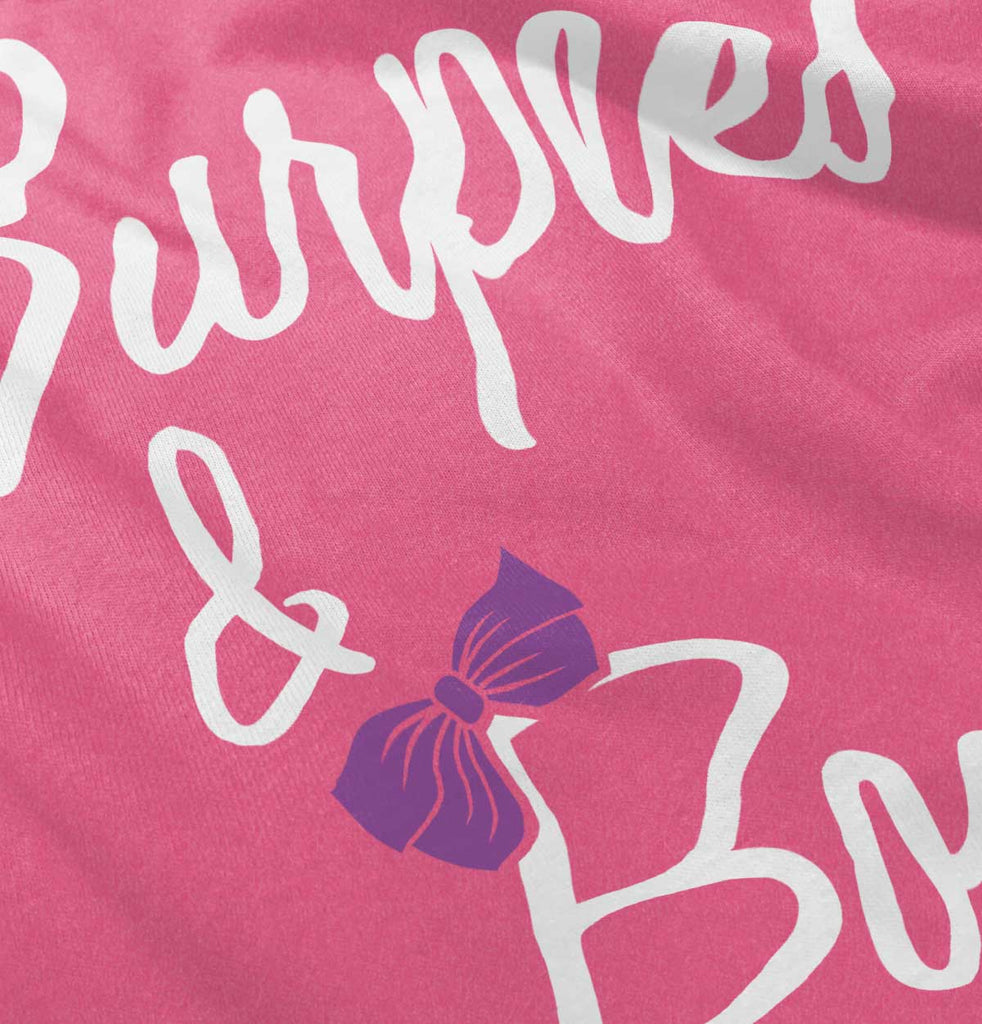 Burpees and Bows Toddler Football Jersey Tee-Direct To Garment Print-Brisco Baby