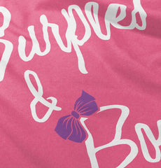 Burpees and Bows Toddler Football Jersey Tee-Direct To Garment Print-Brisco Baby