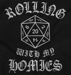 Rolling With My Homies Dungeons Ringer Romper Bodysuit-Direct To Garment Print-Brisco Baby