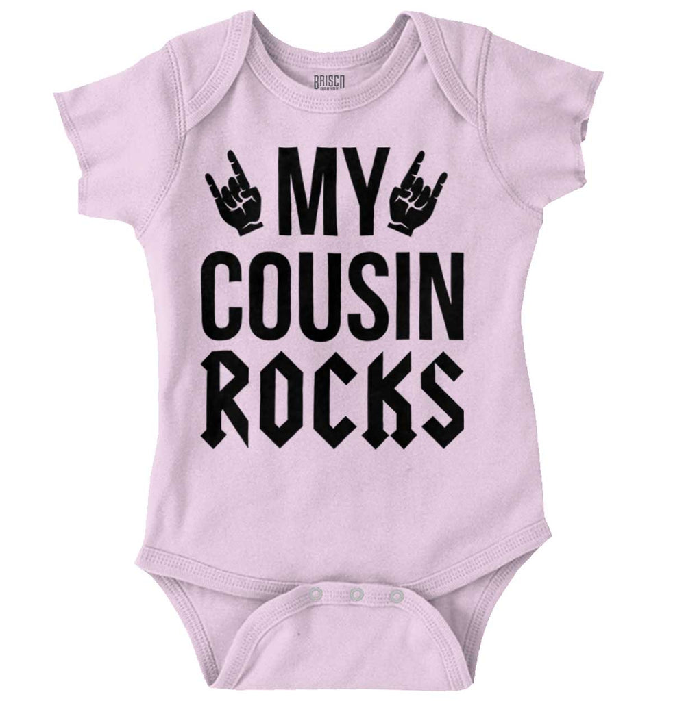 My Cousin Rocks Romper Bodysuit-Direct To Garment Print-Brisco Baby