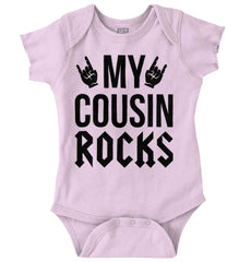 My Cousin Rocks Romper Bodysuit-Direct To Garment Print-Brisco Baby