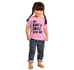 Aunt And Uncle Love Me Infant Toddler T Shirt-Direct To Garment Print-Brisco Baby