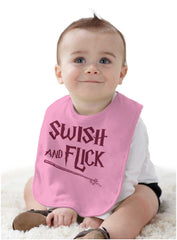 Swish And Flick Infant Baby Bib-Direct To Garment Print-Brisco Baby