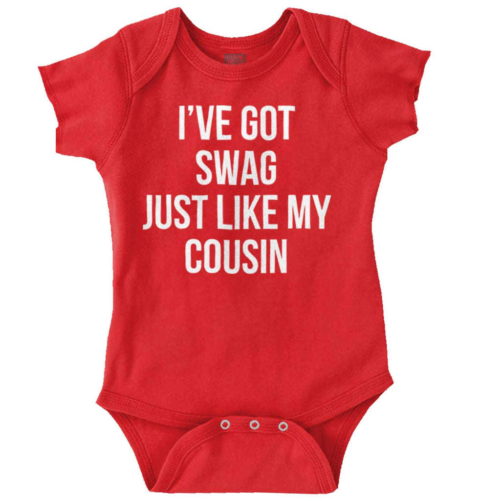 Swag Like Cousin Romper Bodysuit-Direct To Garment Print-Brisco Baby