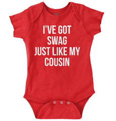 Swag Like Cousin Romper Bodysuit-Direct To Garment Print-Brisco Baby