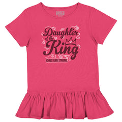 Daughter Of The King Toddler Ruffle Bottom Tee-Direct To Garment Print-Brisco Baby