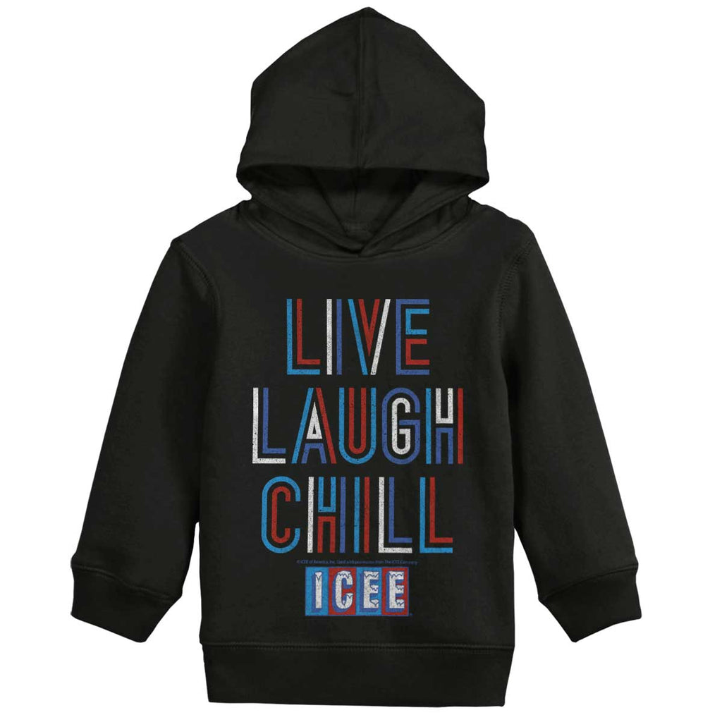 Live Laugh Chill Toddler Pullover Hoodie-Direct To Garment Print-Brisco Baby