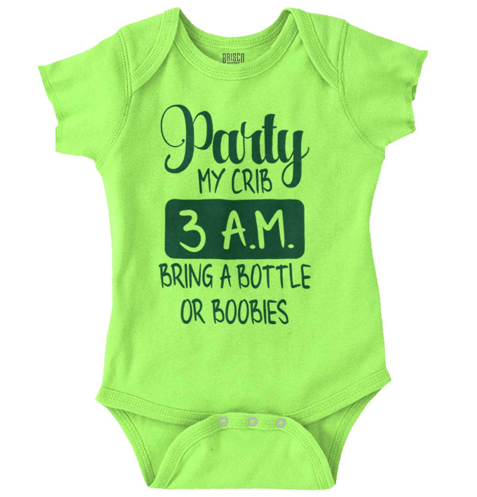 Party At My Crib Romper Bodysuit-Direct To Garment Print-Brisco Baby