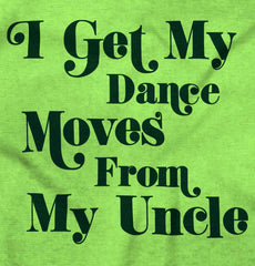 Dance Moves From Uncle Romper Bodysuit-Direct To Garment Print-Brisco Baby
