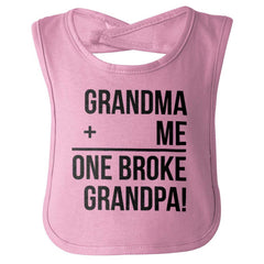 One Broke Grandpa Infant Baby Bib-Direct To Garment Print-Brisco Baby