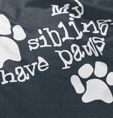 Siblings have paws Football Romper Bodysuit-Direct To Garment Print-Brisco Baby