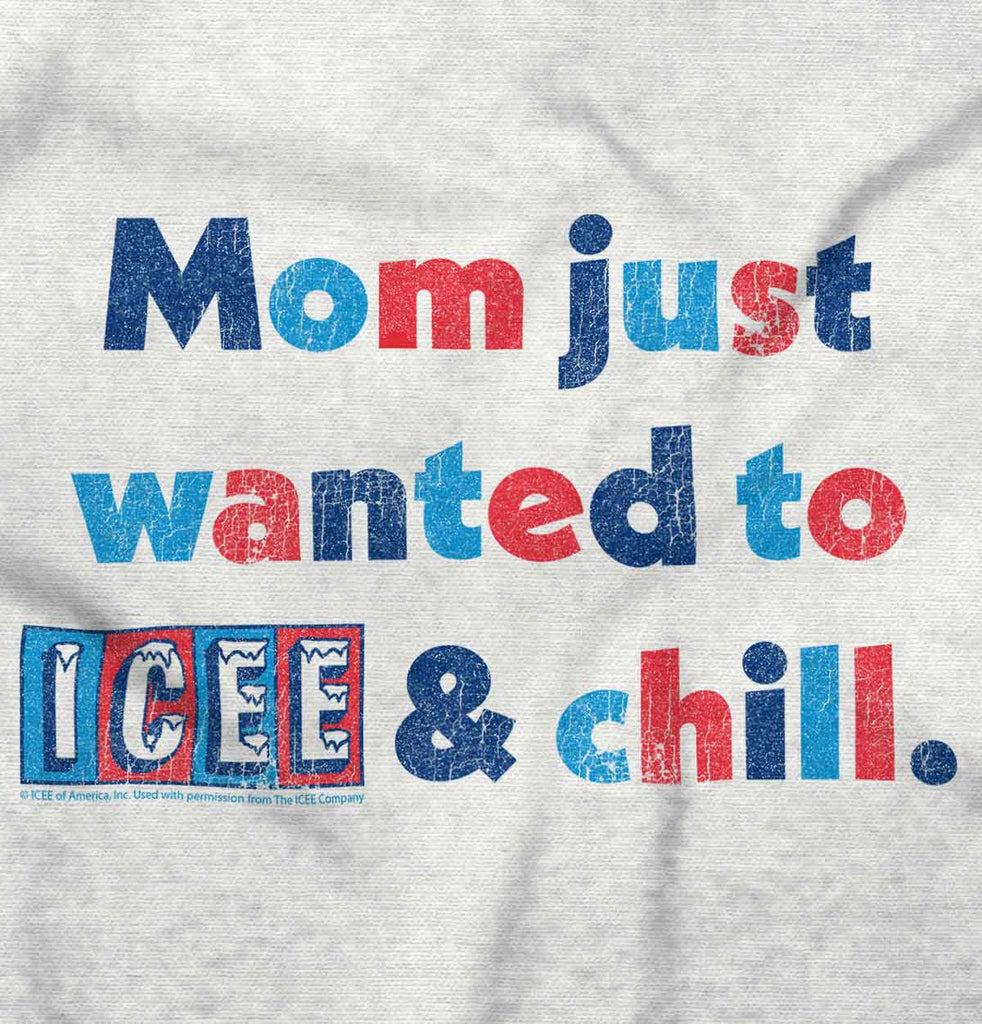 Icee & Chill Trimmed White Snap Bib-Direct To Garment Print-Brisco Baby
