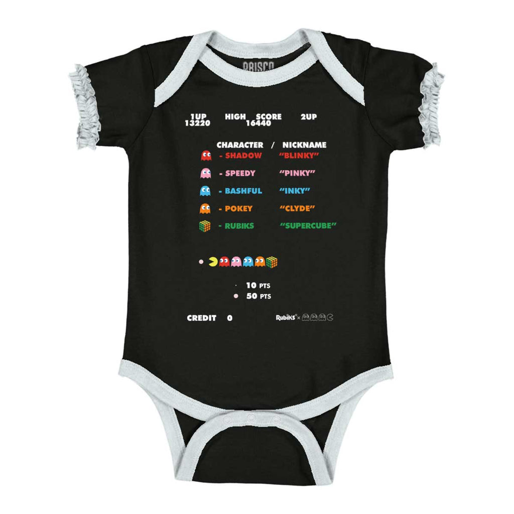 High Score Baby Ruffled Trim Romper-Direct To Garment Print-Brisco Baby