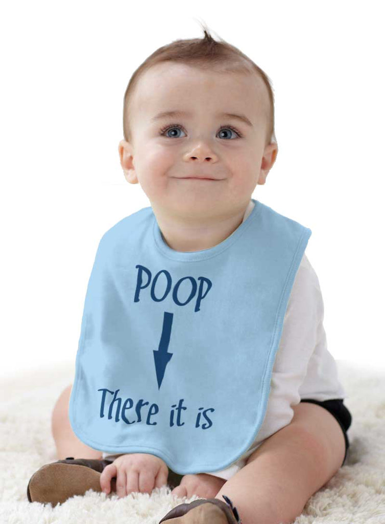Poop There It Is Infant Baby Bib-Direct To Garment Print-Brisco Baby