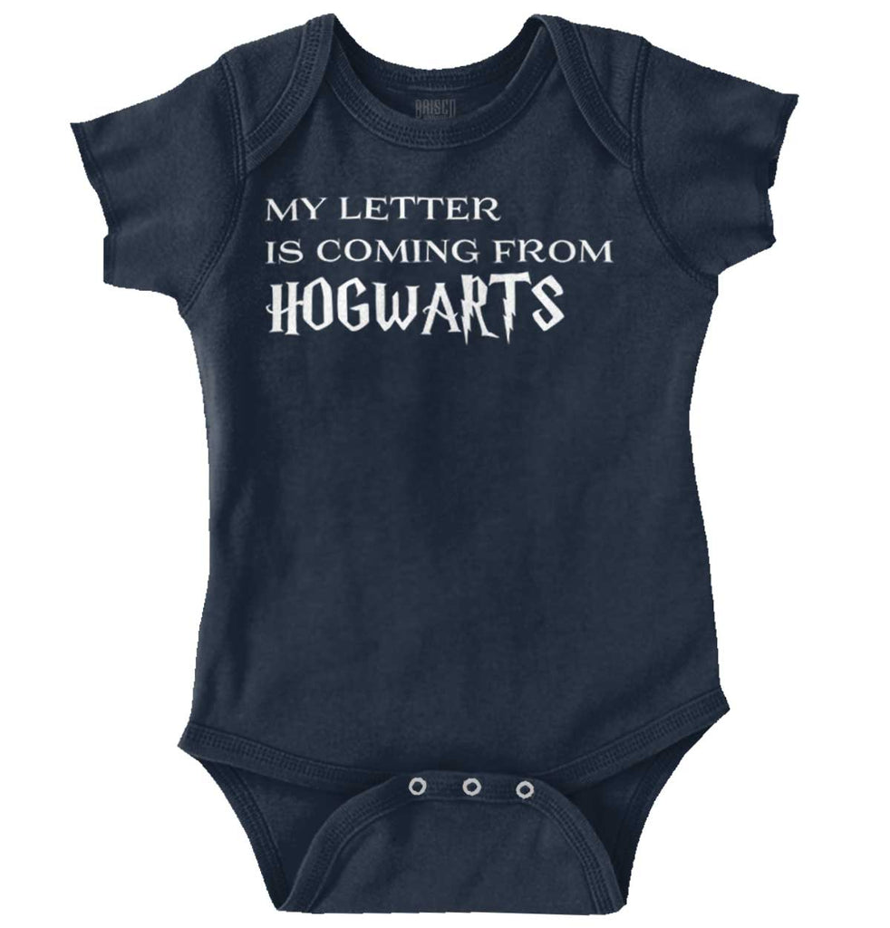 Letter Coming Hogwarts Romper Bodysuit-Direct To Garment Print-Brisco Baby