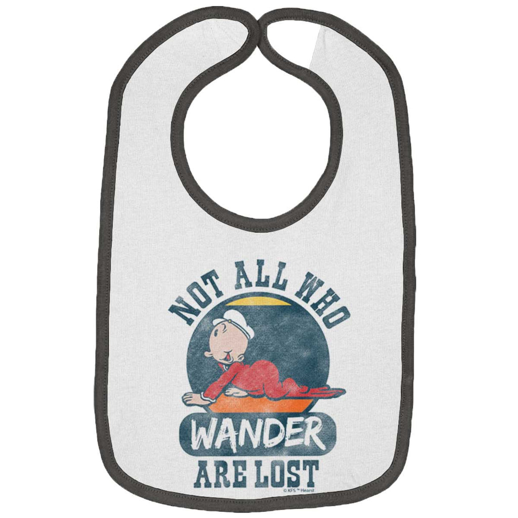 Sweet Pea Wander Trimmed Colored Velcro Bib-Direct To Garment Print-Brisco Baby