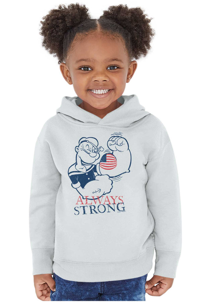 Always Strong Toddler Pullover Hoodie-Direct To Garment Print-Brisco Baby