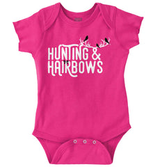 Hunting And Hairbows Romper Bodysuit-Direct To Garment Print-Brisco Baby