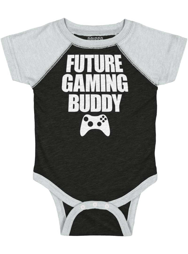 Future Gaming Buddy Raglan Romper Bodysuit-Direct To Garment Print-Brisco Baby