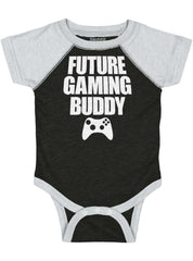 Future Gaming Buddy Raglan Romper Bodysuit-Direct To Garment Print-Brisco Baby
