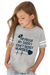 Can't Resist Nurses Toddler Football Jersey Tee-Direct To Garment Print-Brisco Baby