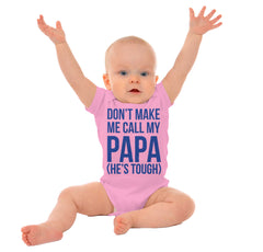 Don't Make Me Call Papa Romper Bodysuit-Direct To Garment Print-Brisco Baby