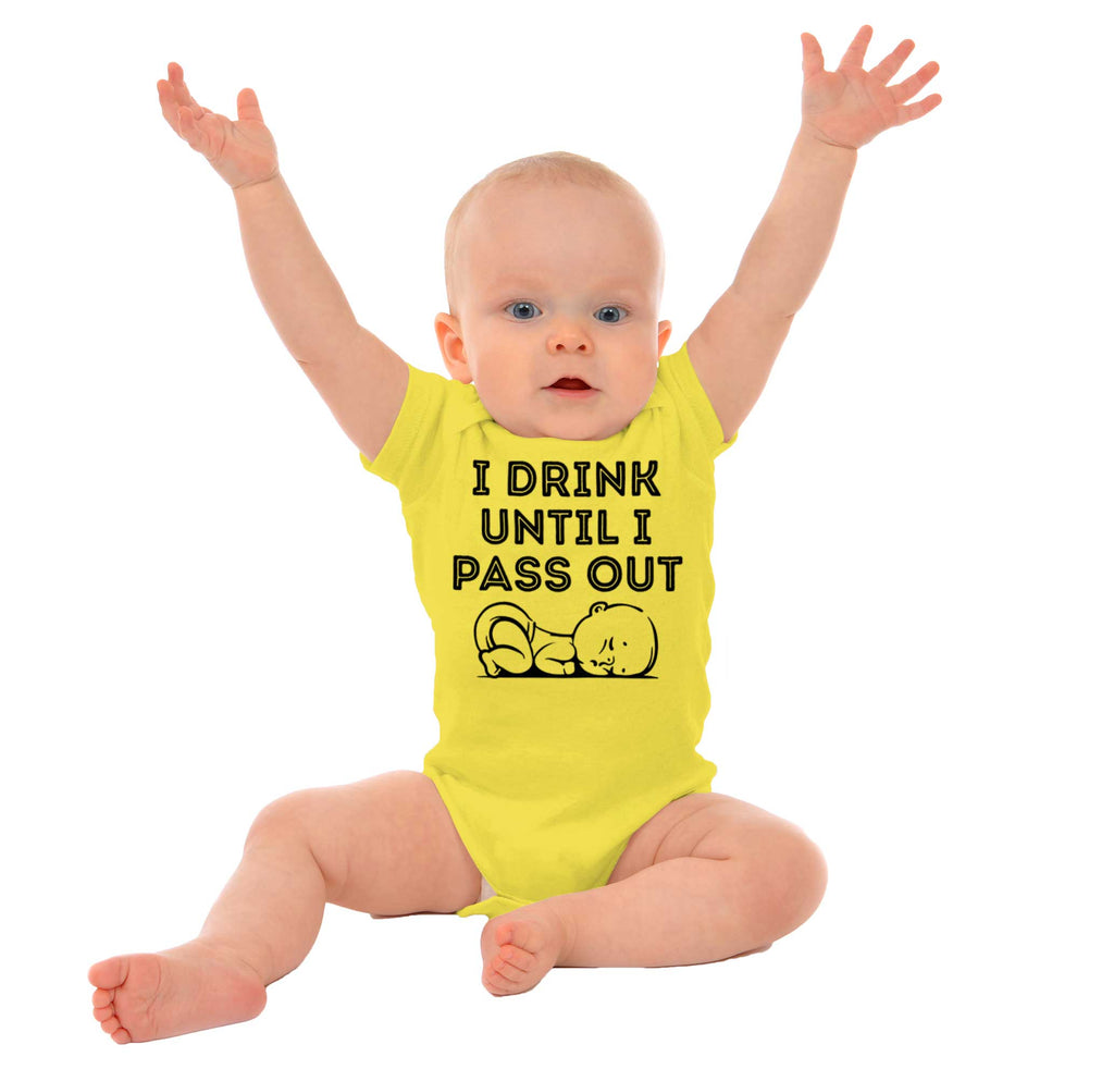 Until I Pass Out Romper Bodysuit-Direct To Garment Print-Brisco Baby