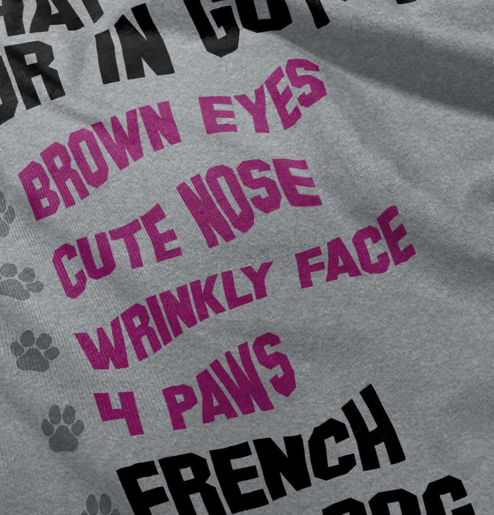 French Bulldog List Romper Bodysuit-Direct To Garment Print-Brisco Baby