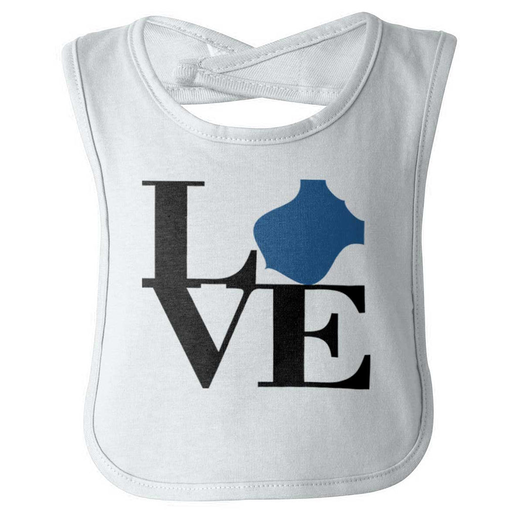 Love Badge Infant Baby Bib-Direct To Garment Print-Brisco Baby