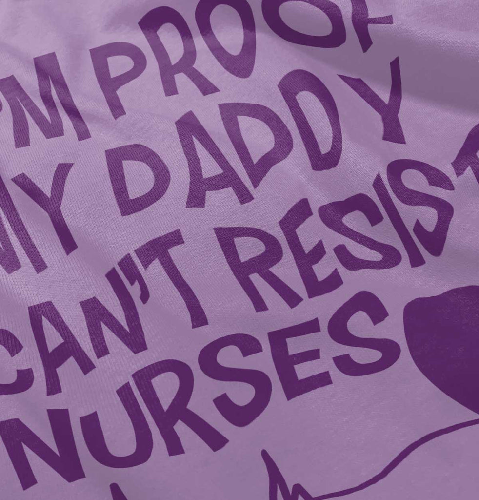 Can't Resist Nurses Toddler Ruffled Trim T-Shirt-Direct To Garment Print-Brisco Baby