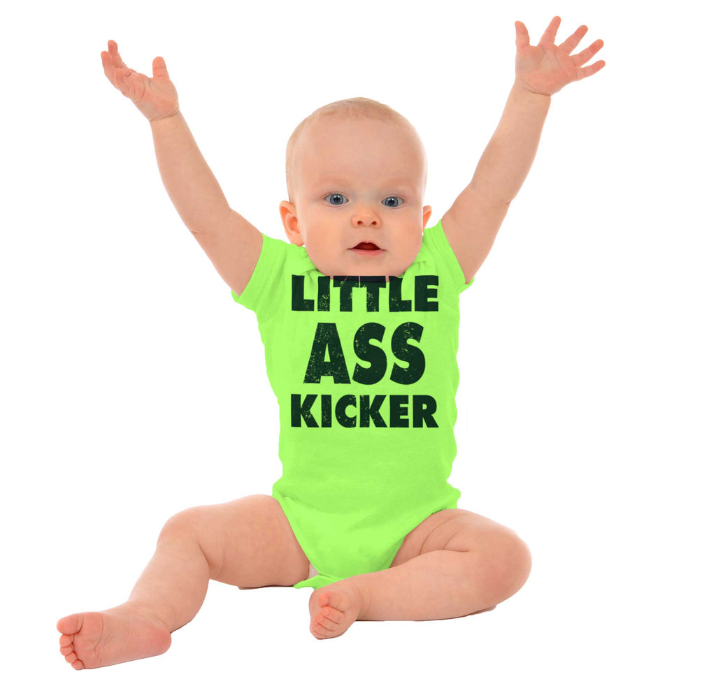 Ass Kicker Romper Bodysuit-Direct To Garment Print-Brisco Baby