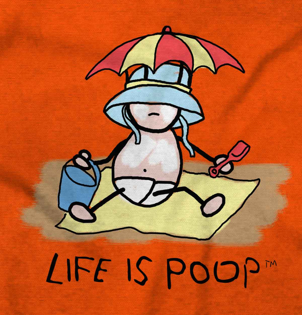 Beach Umbrella Infant Toddler T Shirt-Direct To Garment Print-Brisco Baby