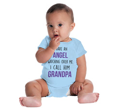 Grandpa Watching Over Me Romper Bodysuit-Direct To Garment Print-Brisco Baby