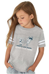 Never Back Down Toddler Football Jersey Tee-Direct To Garment Print-Brisco Baby