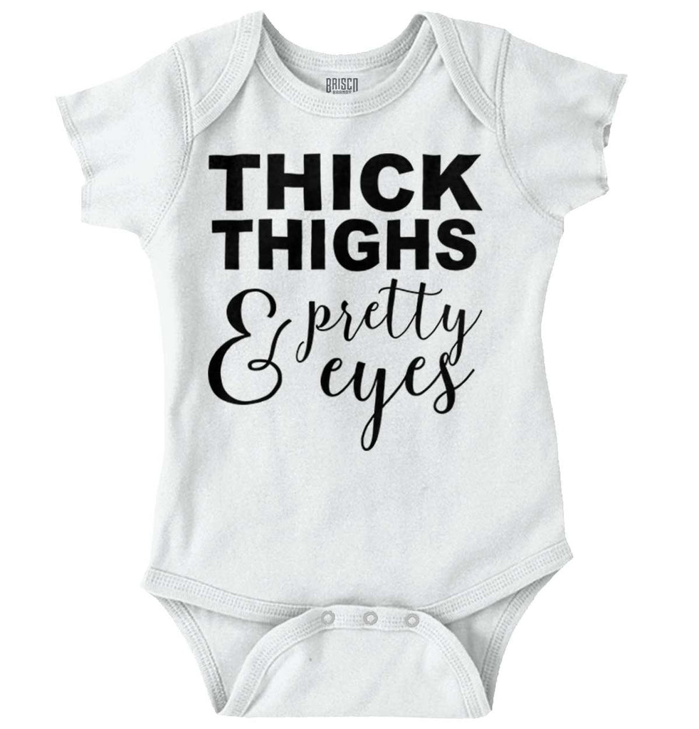 Thick Thighs Romper Bodysuit-Direct To Garment Print-Brisco Baby