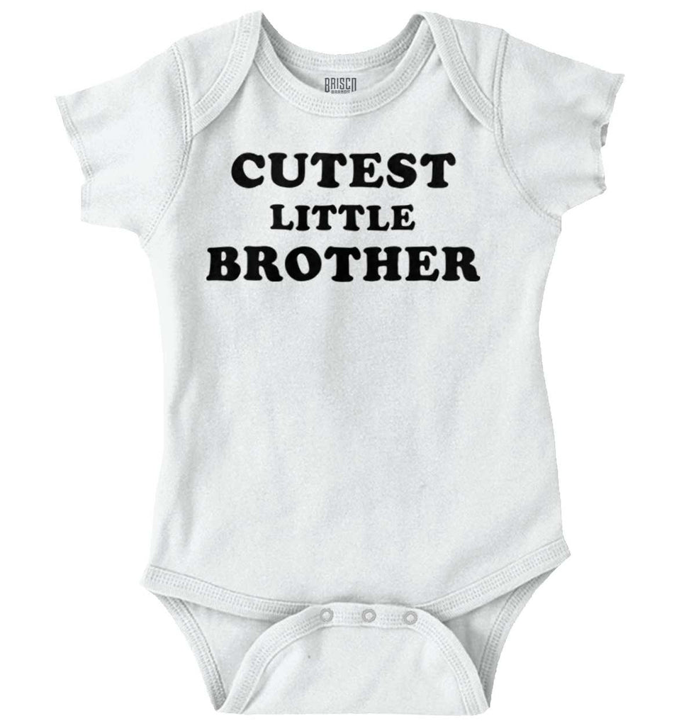 Cutest Little Brother Romper Bodysuit-Direct To Garment Print-Brisco Baby