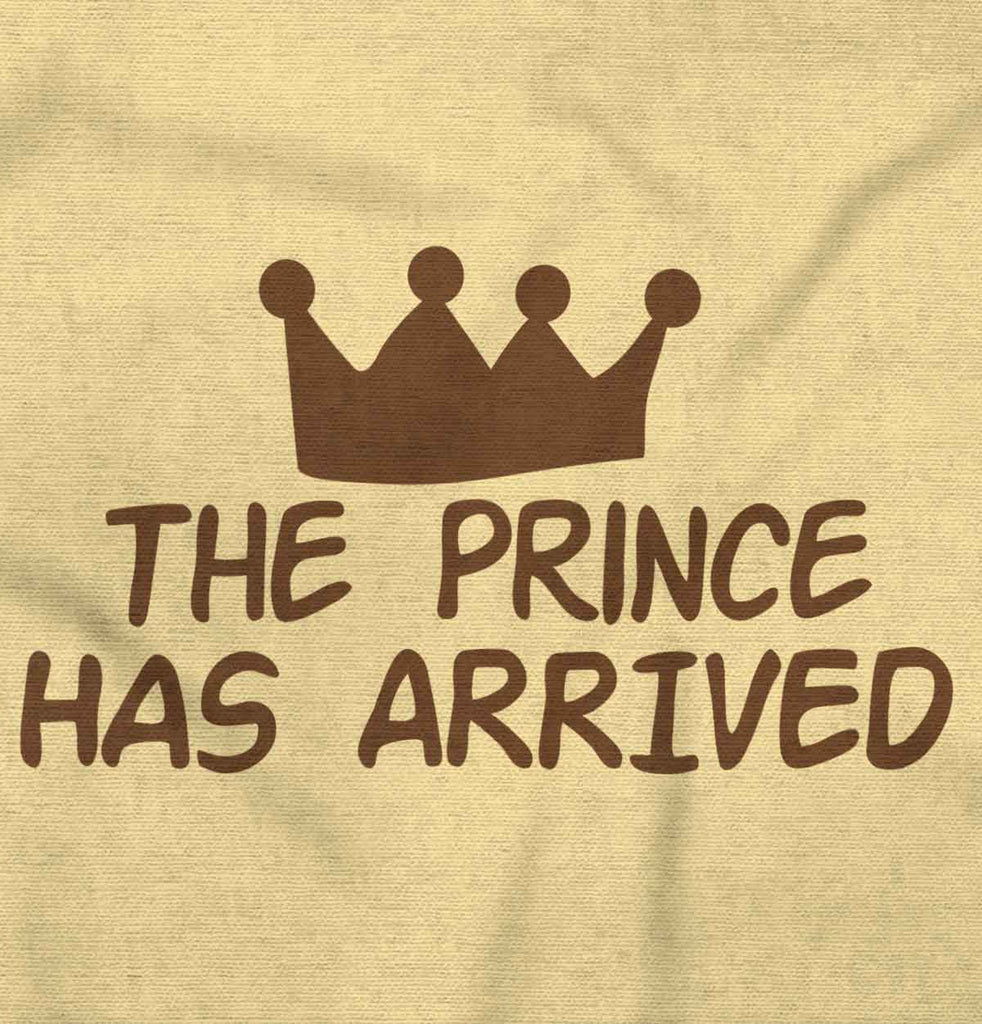 The Prince Has Arrived Romper Bodysuit-Direct To Garment Print-Brisco Baby