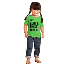 Aunt And Uncle Love Me Infant Toddler T Shirt-Direct To Garment Print-Brisco Baby