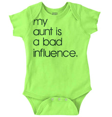 Bad Influence Romper Bodysuit-Direct To Garment Print-Brisco Baby