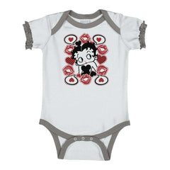 Betty In Love Baby Ruffled Trim Romper-Direct To Garment Print-Brisco Baby